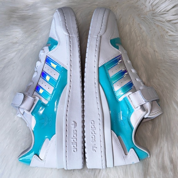 New Adidas Forum Low Cloud White Pulse Aqua GX3398 Men's Sneakers Shoes SIZE 11 - Picture 5 of 16